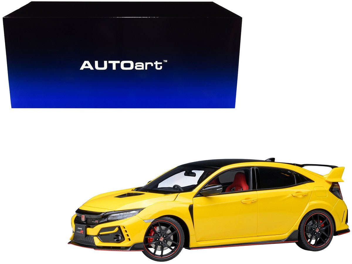 2021 Honda Civic Type R (FK8) RHD (Right Hand Drive) Sunlight Yellow Limited Edition 1/18 Model Car by Autoart - Cheeky MonkeyZ Diecast