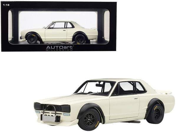 1972 Nissan Skyline GT - R (KPGC - 10) Racing White "Millennium" 1/18 Diecast Model Car by Autoart - Cheeky MonkeyZ Diecast