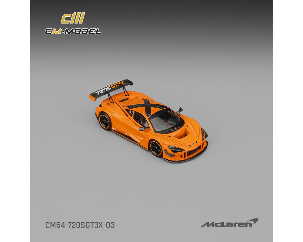 (Preorder) CM Model 1:64 Mclaren 720SGT3X – Papaya Orange - Cheeky MonkeyZ Diecast