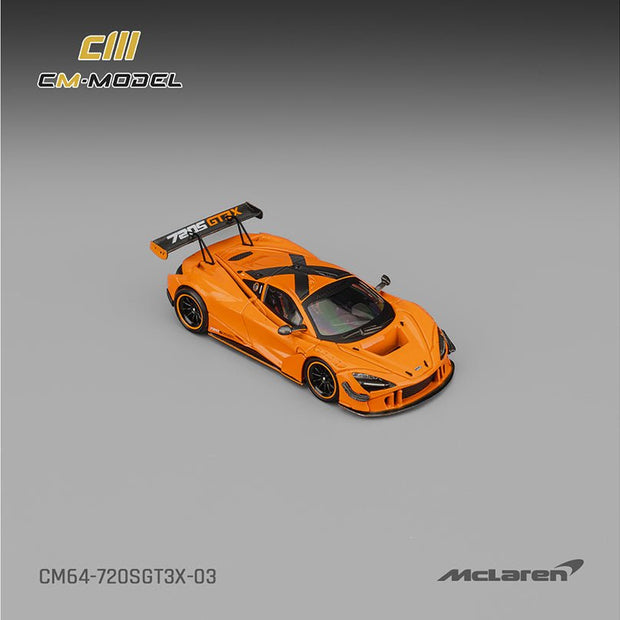 (Preorder) CM Model 1:64 Mclaren 720SGT3X – Papaya Orange - Cheeky MonkeyZ Diecast