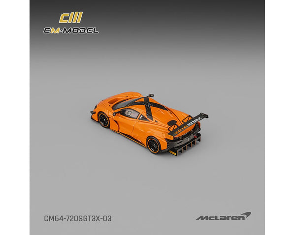 (Preorder) CM Model 1:64 Mclaren 720SGT3X – Papaya Orange - Cheeky MonkeyZ Diecast
