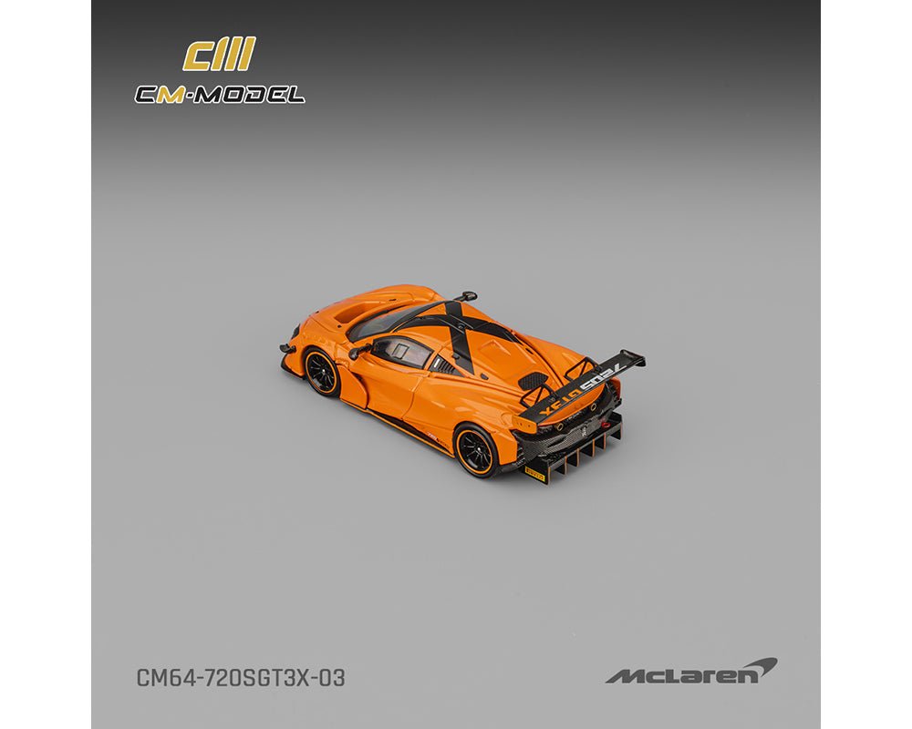 (Preorder) CM Model 1:64 Mclaren 720SGT3X – Papaya Orange - Cheeky MonkeyZ Diecast