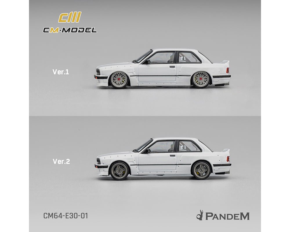 (Preorder) CM Model 1:64 Pandem BMW M3 E30 – Pearl White - Cheeky MonkeyZ Diecast