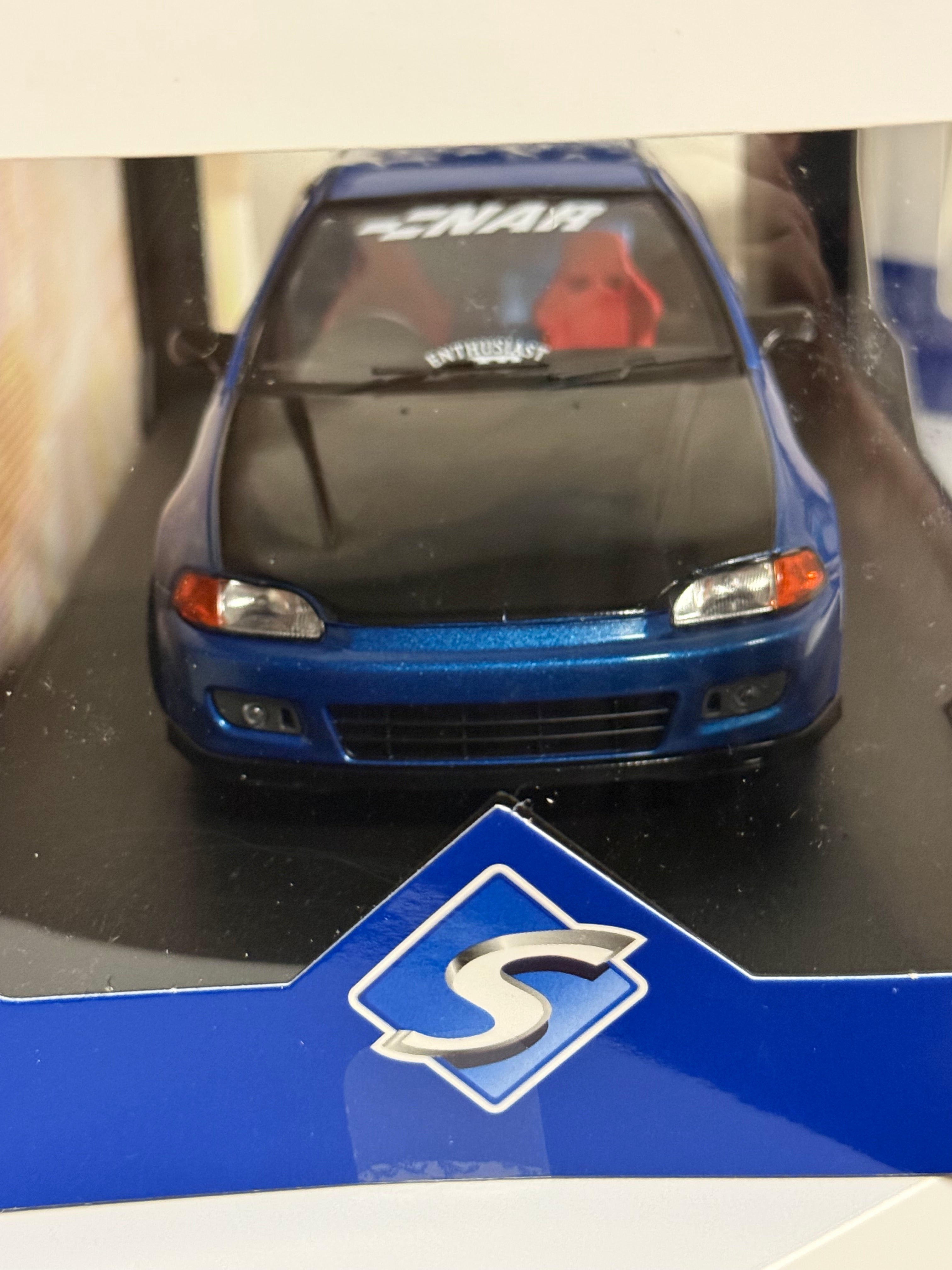 Solido 1:18 1991 Honda Civic (EG6) Solido Works – Cobalt Blue Pearl
