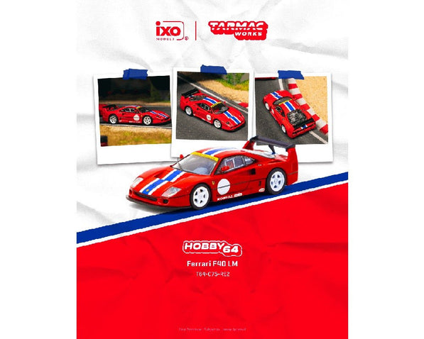 (Preorder) Tarmac Works 1:64 Ferrari F40 LM Red - Cheeky MonkeyZ Diecast