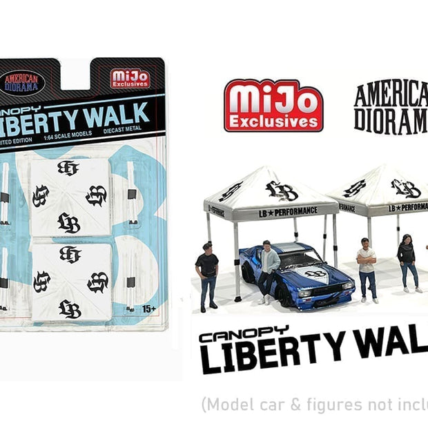 American Diorama 1:64 Canopy Liberty Walk – White – Mijo Exclusives
