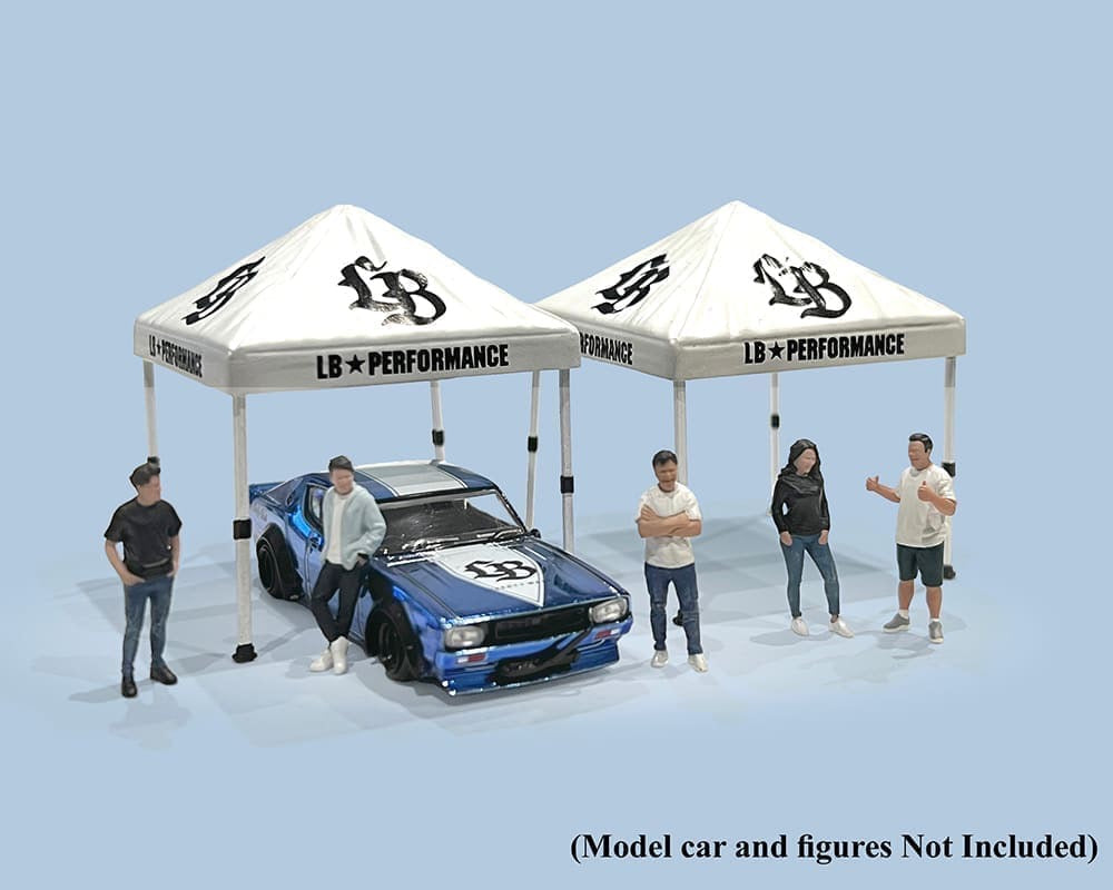 American Diorama 1:64 Canopy Liberty Walk – White – Mijo Exclusives