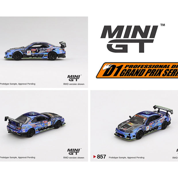 Mini GT 1:64 Japan Exclusive Nissan Silvia (S15) D-MAX Racing #46 2023 D1 Grand Prix – Limited Edition