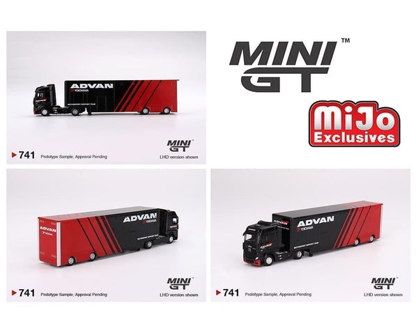 Mini GT 1:64 Mercedes-Benz Actros w/ Racing Transporter “ADVAN”