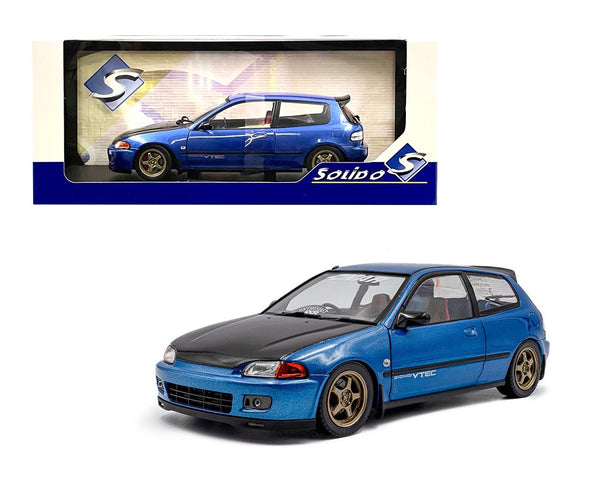 Solido 1:18 1991 Honda Civic (EG6) Solido Works – Cobalt Blue Pearl