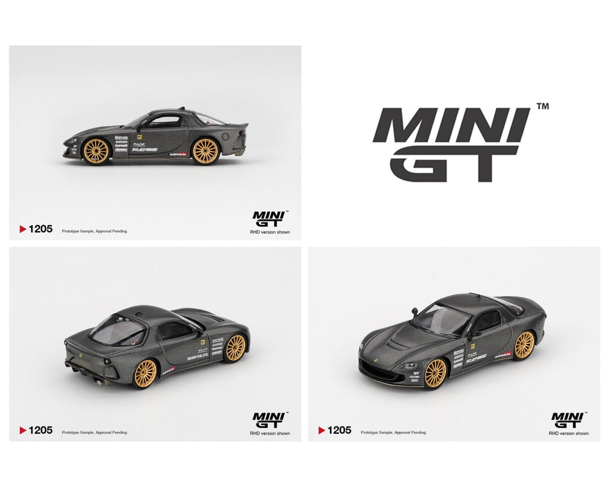 (Preorder) Mini GT 1:64 Mazda RX - 7 RE - Amemiya Matsukiyo KOKU 3 Rotor NA - 7 TAS 2025 Best Tuned Car Award – Carbon - Cheeky MonkeyZ Diecast