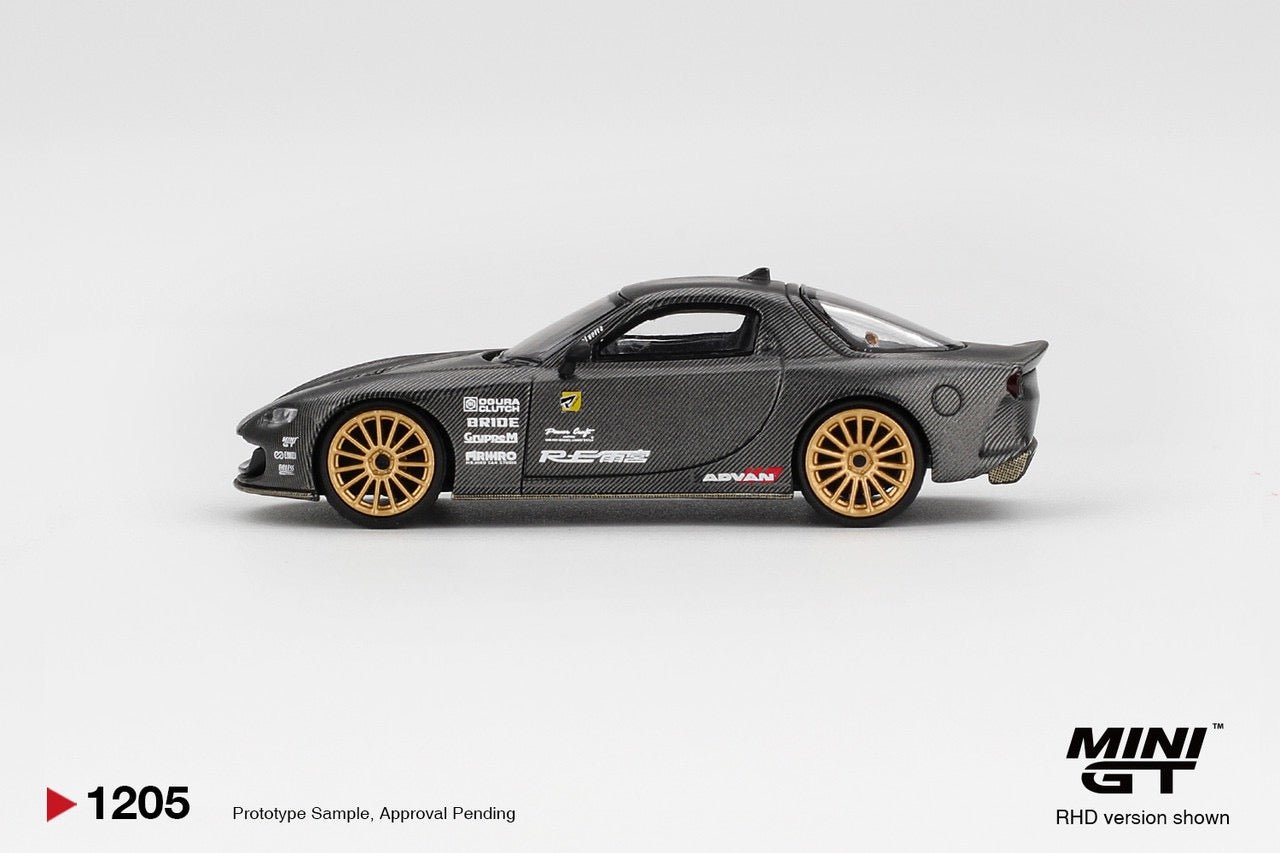 (Preorder) Mini GT 1:64 Mazda RX - 7 RE - Amemiya Matsukiyo KOKU 3 Rotor NA - 7 TAS 2025 Best Tuned Car Award – Carbon - Cheeky MonkeyZ Diecast