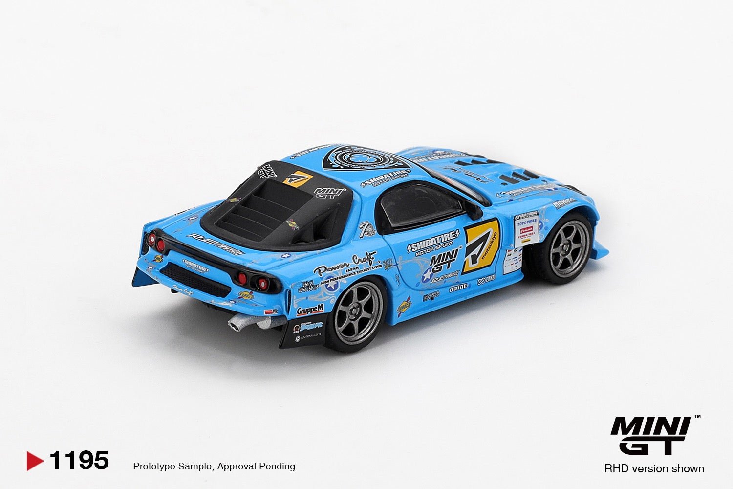 (Preorder) Mini GT 1:64 Mazda RX - 7 RE - Amemiya 2025 D1GP – Blue - Cheeky MonkeyZ Diecast