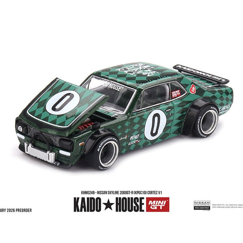 (Preorder) Kaido House x Mini GT 1:64 Nissan Skyline 2000GT - R (KPGC10) Cortez V1 - Cheeky MonkeyZ Diecast