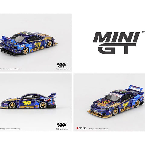 (Preorder) Mini GT 1:64 Nissan LB - Super Silhouette S15 SILVIA 555 Team MINI GT Liberty Walk 2025 Formula Drift Halloween Special – Chrome Blue - Cheeky MonkeyZ Diecast