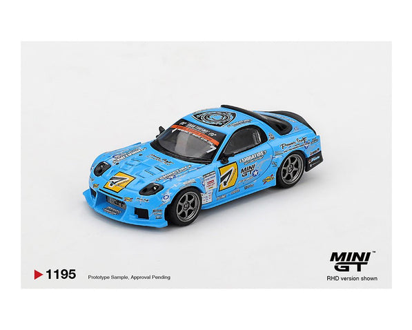 (Preorder) Mini GT 1:64 Mazda RX - 7 RE - Amemiya 2025 D1GP – Blue - Cheeky MonkeyZ Diecast