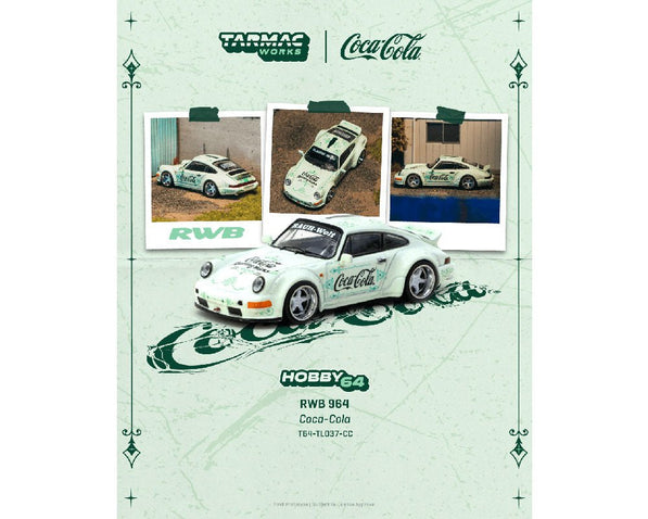 (Preorder) Tarmac Works 1:64 RWB 964 Coca - Cola - Cheeky MonkeyZ Diecast