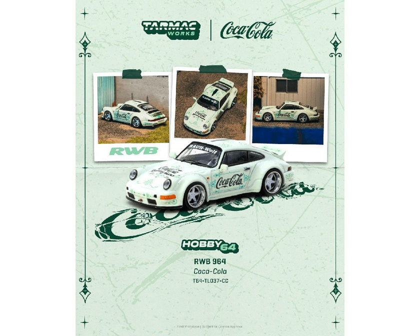 (Preorder) Tarmac Works 1:64 RWB 964 Coca - Cola - Cheeky MonkeyZ Diecast